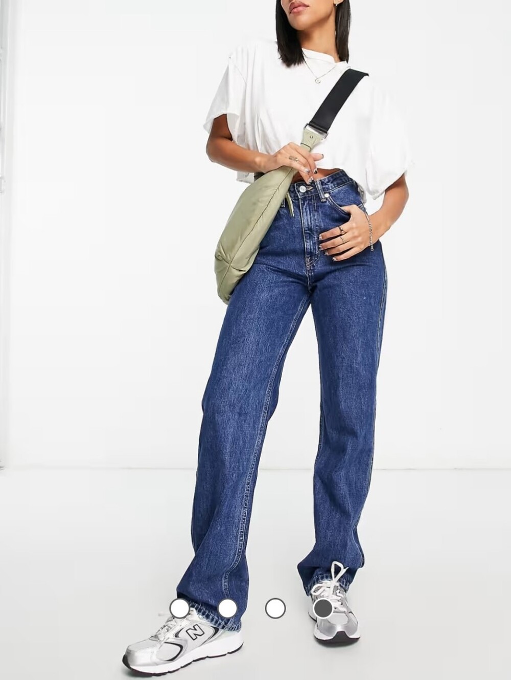 Weekday Rowe High Rise Straight Leg Jeans - Picture 3 of 6